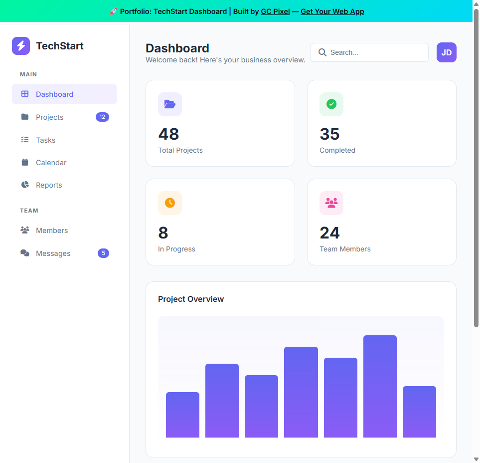 TechStart Dashboard